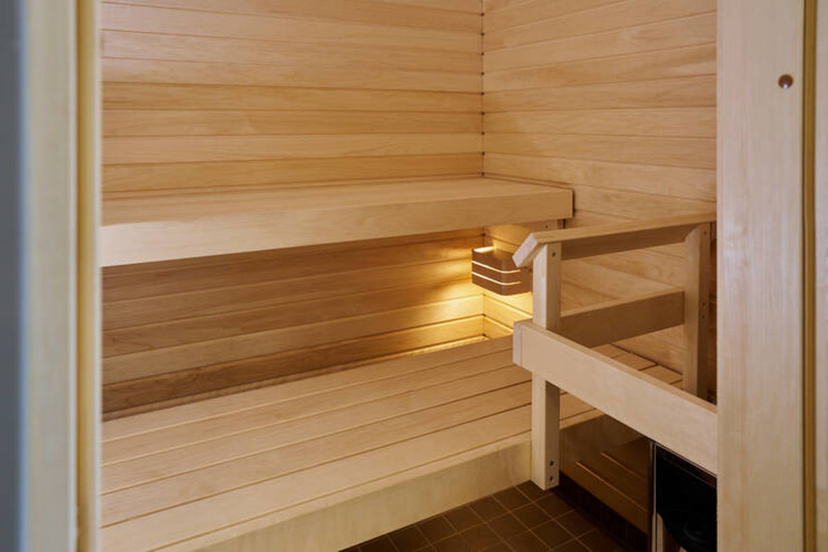 Valokuvanäkymä Kruunuvuorenrannan Kajon asunnon D35 sauna