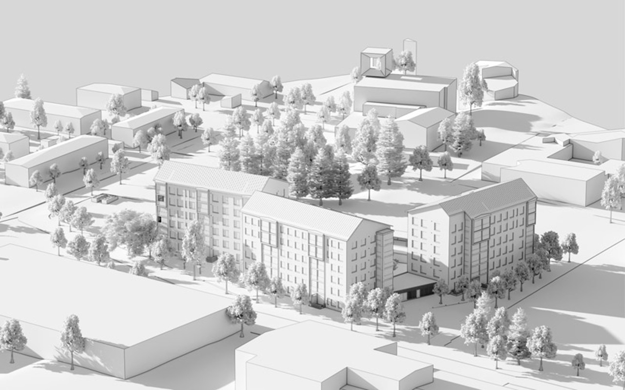 Luonnoskuva ilmasta Järvenpään uuden asuinkorttelin sijainnista