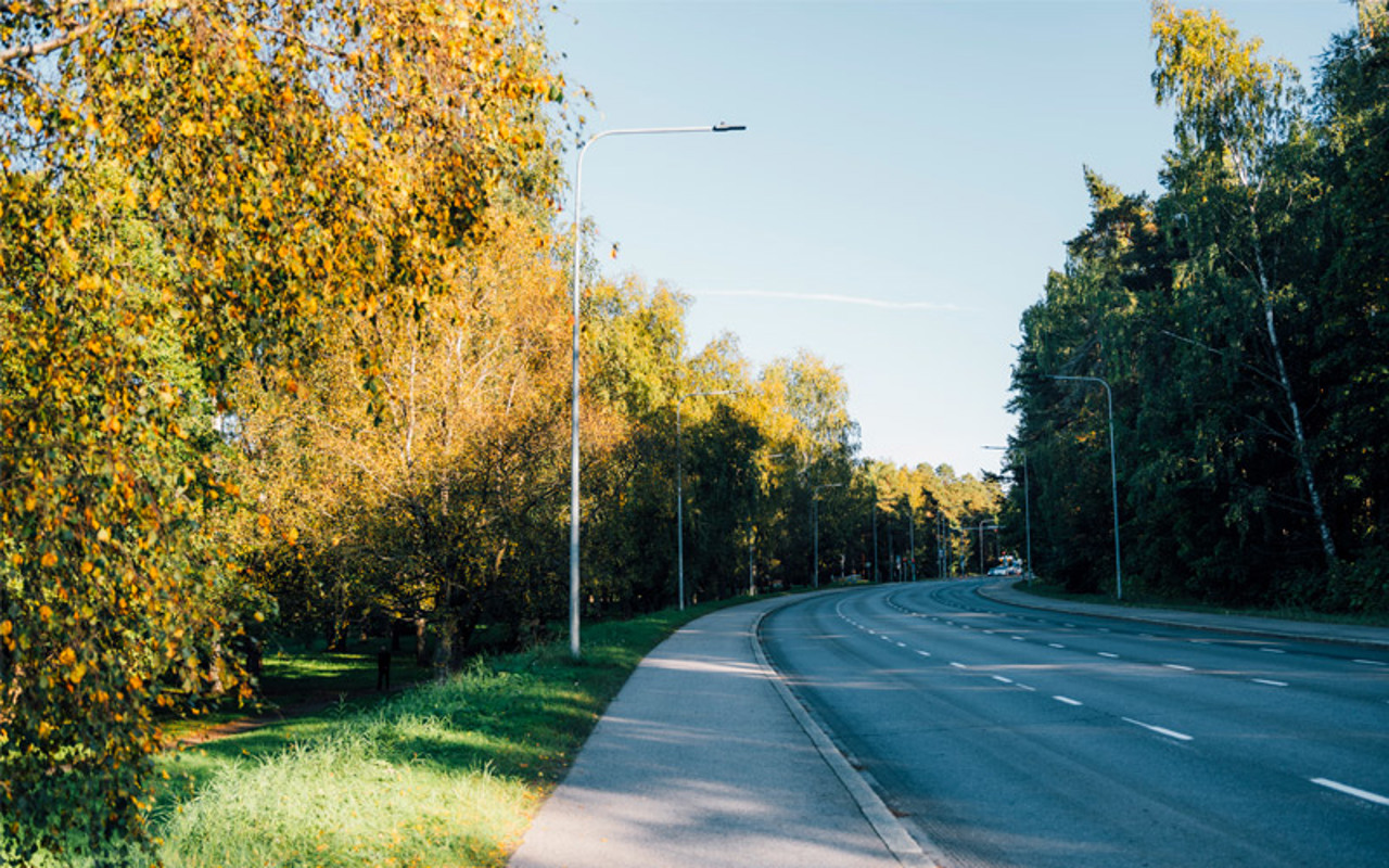 Valokuvanäkymä Tampereen Kalevantiestä