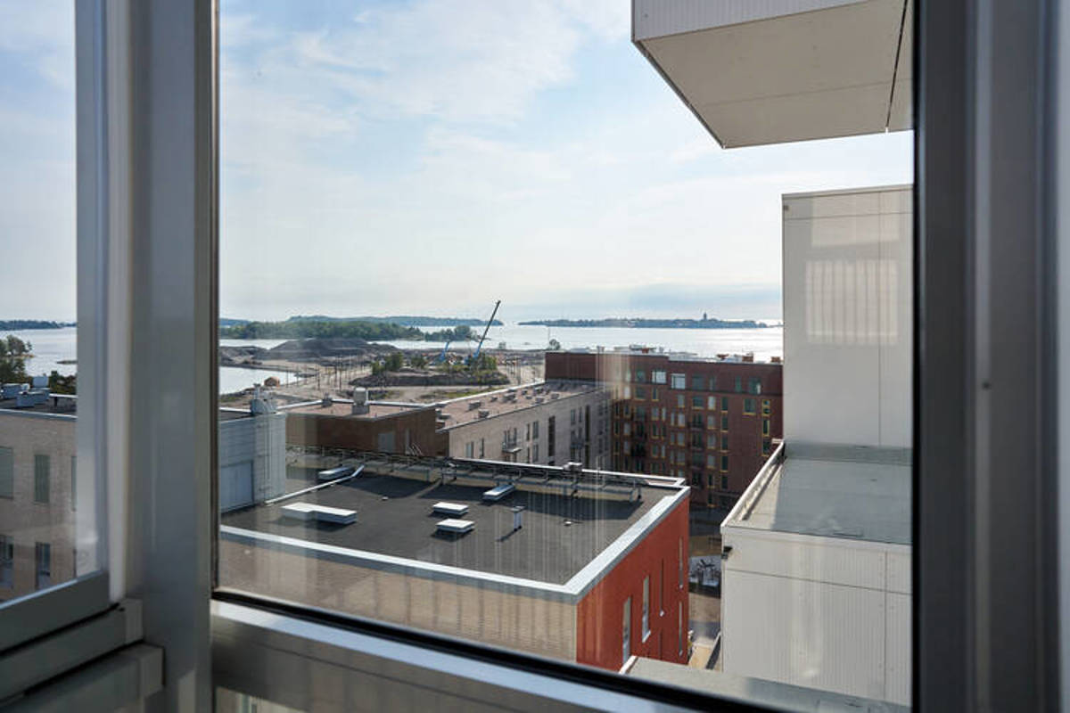 Valokuvanäkymä Kruunuvuorenrannan Kajon asunnon D36 parvekenäkymästä