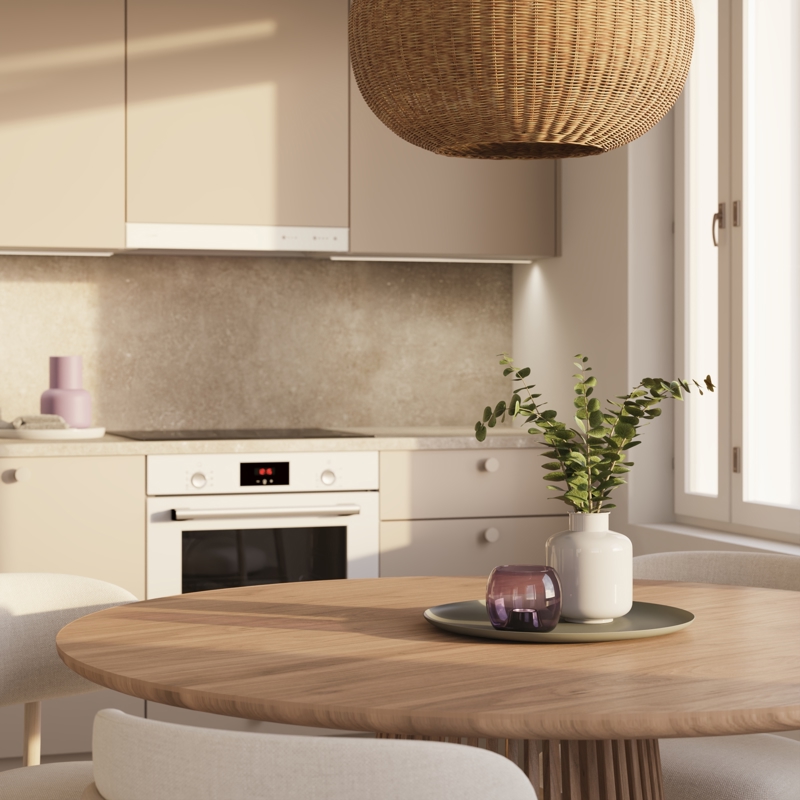 Hartela Interior tyylin Pehmeä keittiö detaljikuva