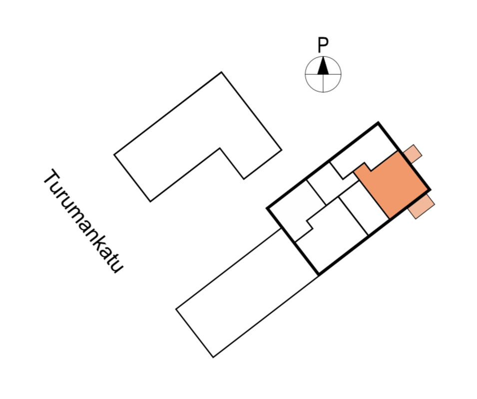 Kruunuvuorenrannan Kajon asunnon D35 sijainti kerroksessa