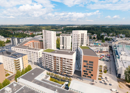 Hartela Vantaan Myyrmäki luonnoskuva yläviistosta kesäisenä päivänä