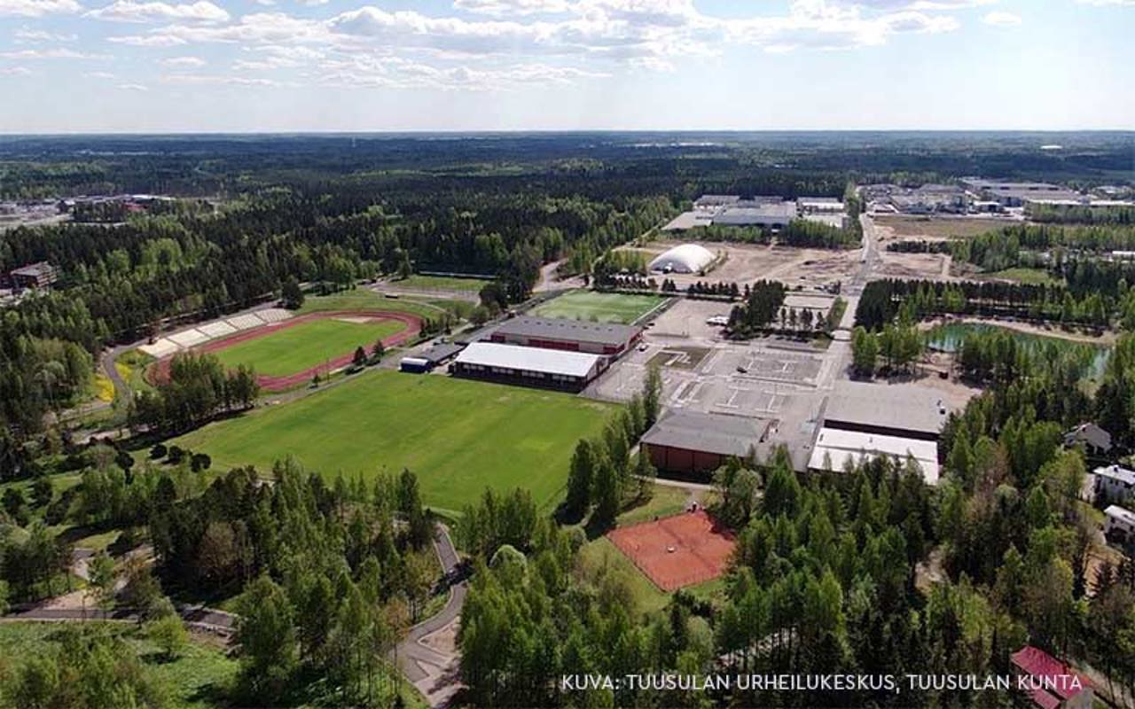 Hartela Tuusulan Kunta Urheilukeskus ilmakuva 2.