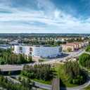 Ilmakuva Hartelan rakentamasta TOAS Hippos -korttelista Tampereella 