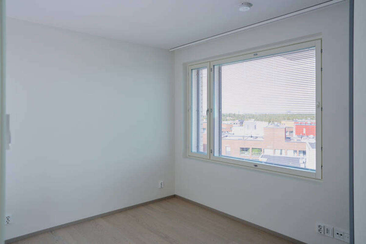 Valokuvanäkymä Kruunuvuorenrannan Kajon asunnon D35 makuuhuone 2