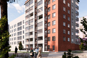 Luonnoskuva näkymä Lahden Vahva-Jussin alueelle rakenteilla olevasta taloyhtiöstä